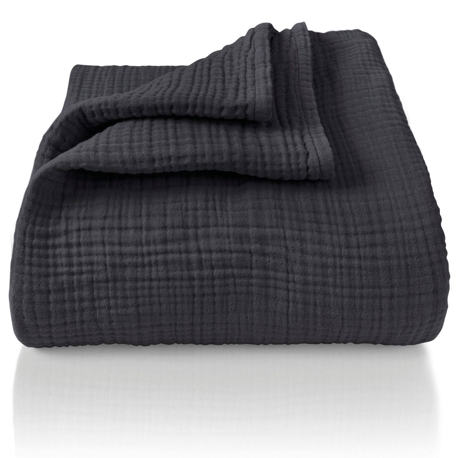 Laynenburg Tagesdecke Musselin aus 100% Baumwolle – Baumwolldecke, Kuscheldecke, Wohndecke als Sommerdecke, Bett-Überwurf, Couch-Überwurf, Sofa-Decke