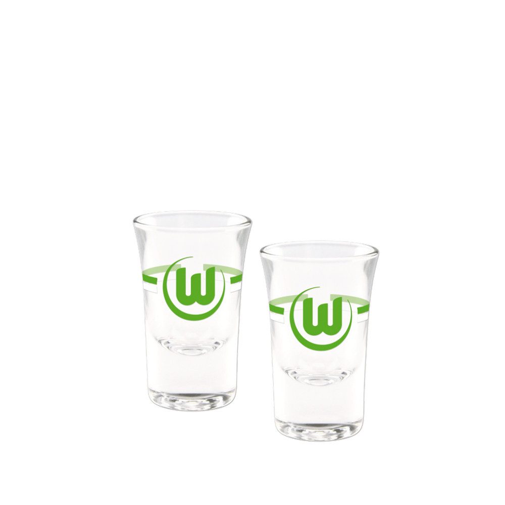 VfL Wolfsburg Glas VfL Wolfsburg Schnapsglas grün-weiß, 2er-Set