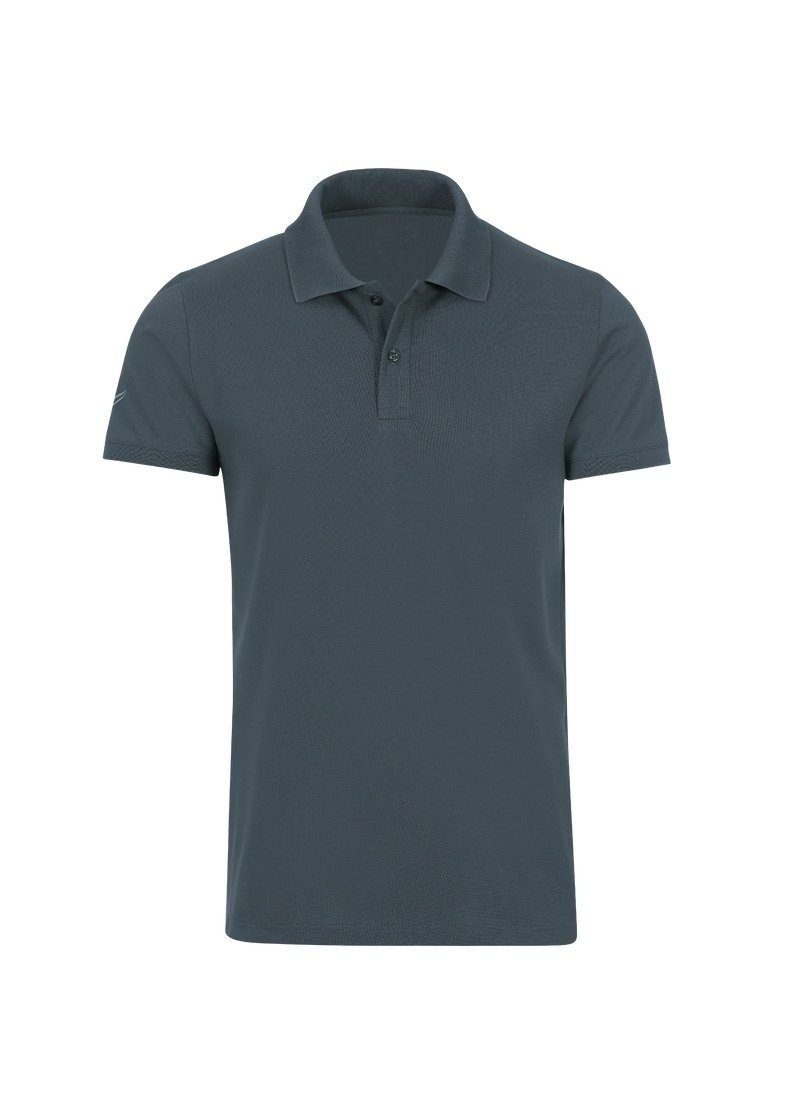 Trigema TRIGEMA anthrazit DELUXE-Piqué aus Poloshirt Poloshirt Fit Slim