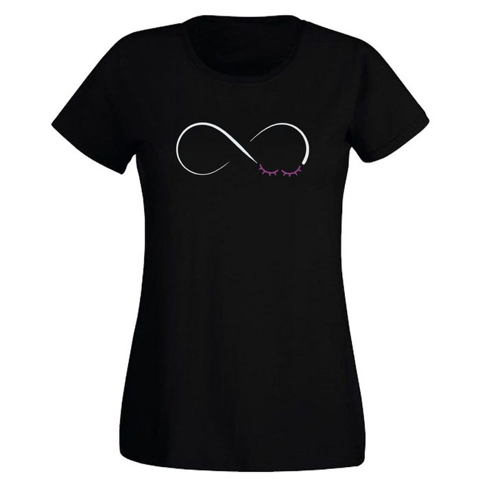 G-graphics T-Shirt Damen T-Shirt - Infinity Lashes mit trendigem Frontprint • Aufdruck auf der Vorderseite • Spruch / Sprüche / Print / Motiv • für jung & alt