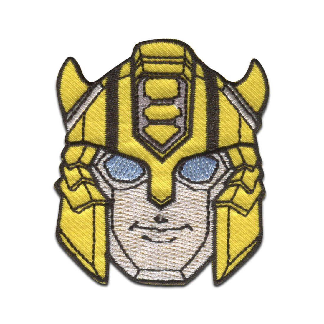 Transformers Пластырь Bügelbild, Aufbügler, Applikationen, Patches, Flicken, zum aufbügeln, Polyester, Transformers Bumblebee Kopf - Größe: 5,5 x 6,3 cm