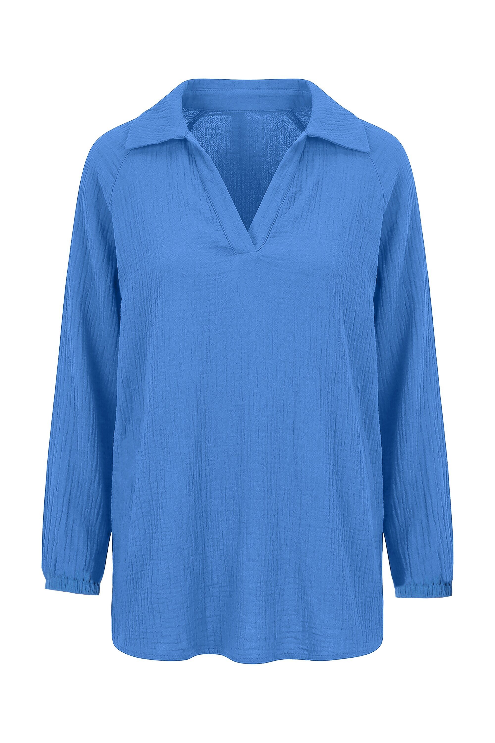 Studio Untold Tunika Musselin Tunika weiter Raglan-Langarm