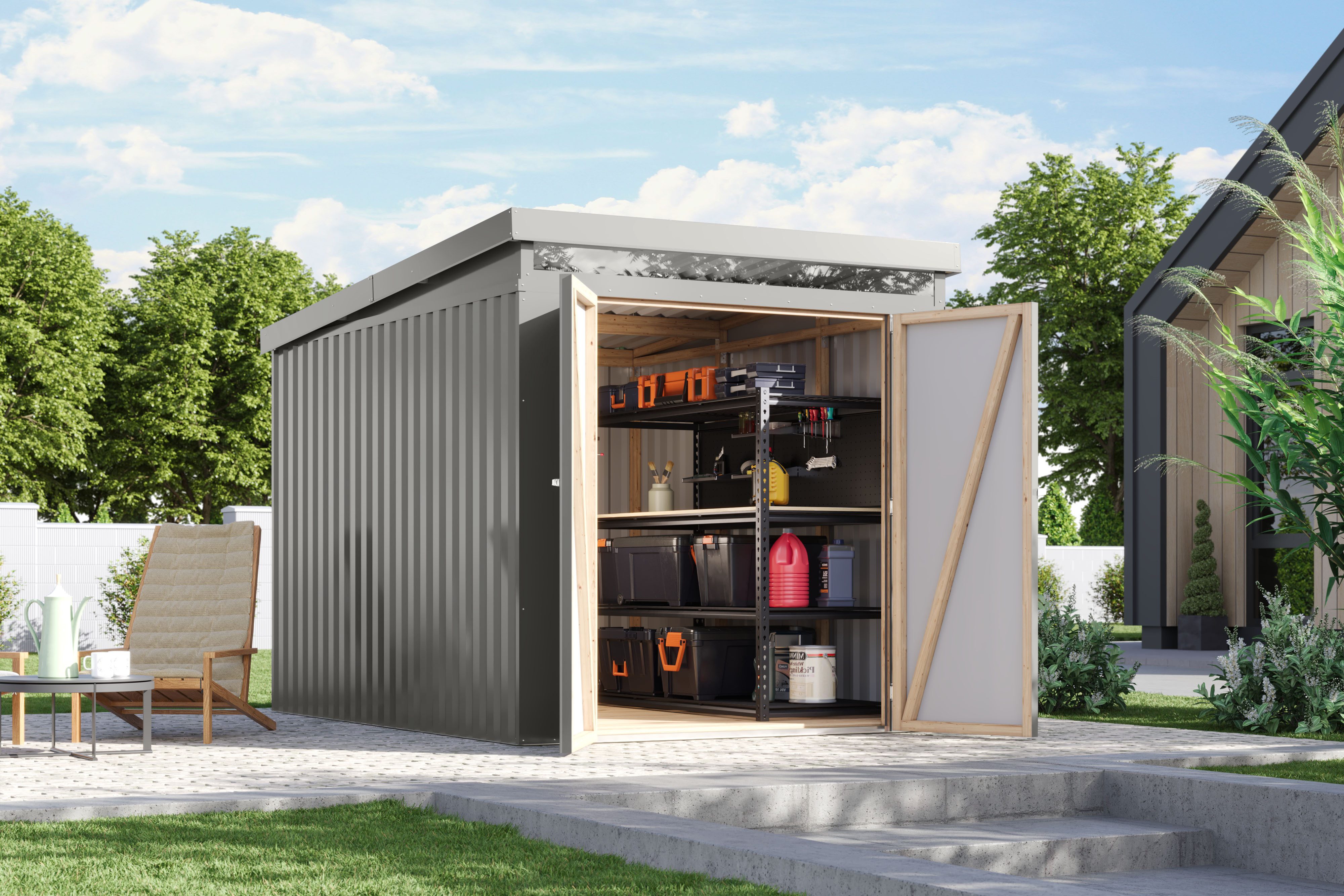 Karibu Gerätehaus Argonium 2,5, BxT: 207x292 cm, Made in Germany