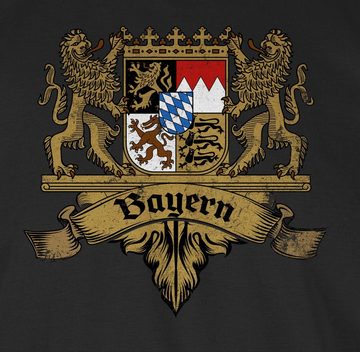 Shirtracer T-Shirt Bayern Wappen Bayernland Freistaat Bayern Mode für Oktoberfest Herren