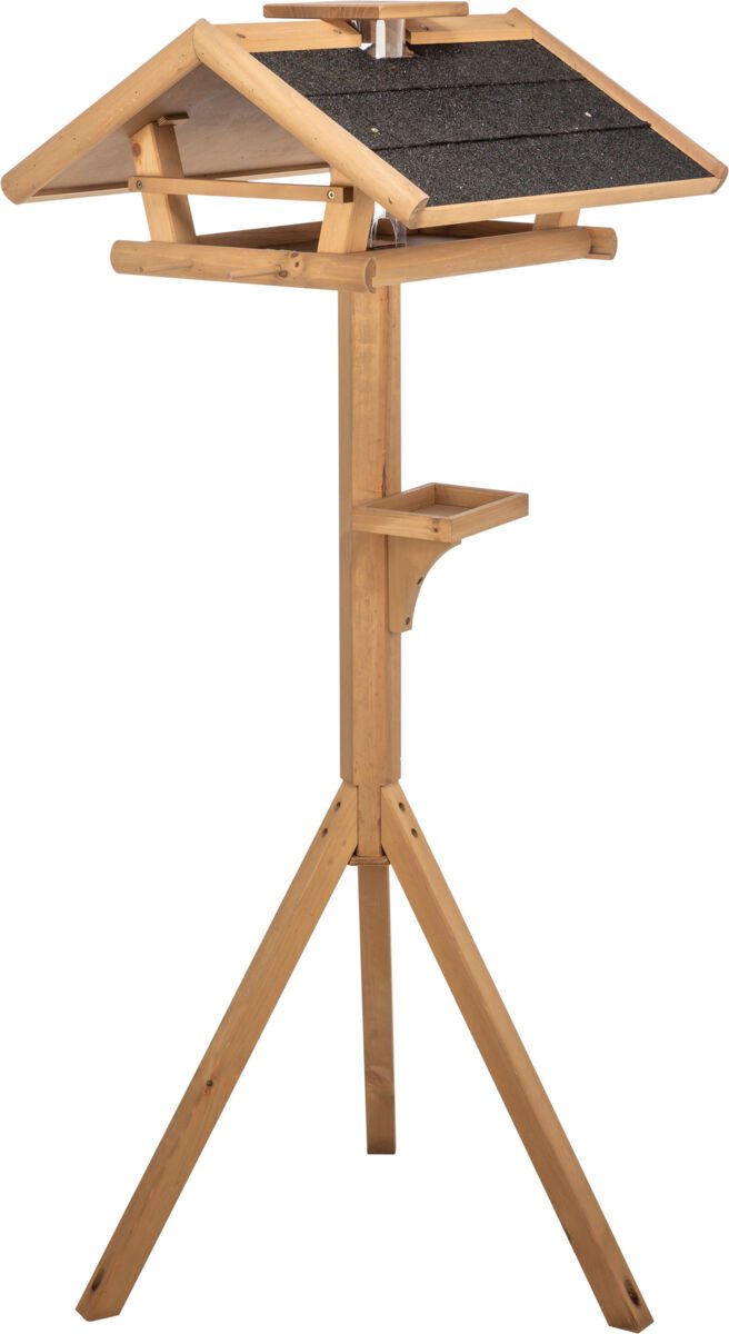 TRIXIE Vogelhaus Vogelfutterhaus mit Ständer - braun - 55 × 27 × 53 cm/1,40 m