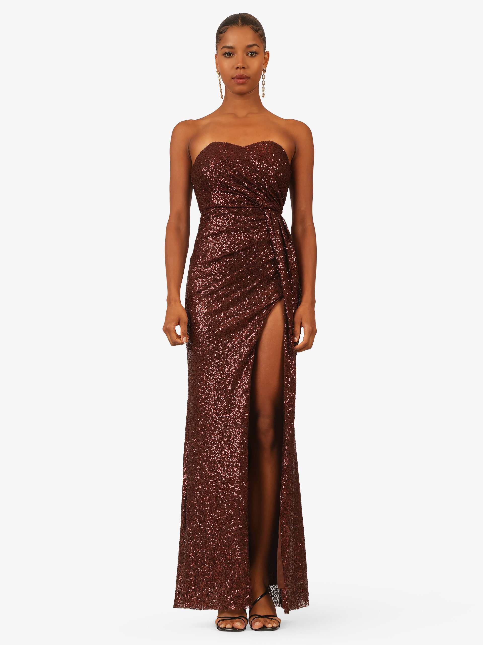 Kraimod Abendkleid mit Schnürung und Beinschlitz günstig online kaufen