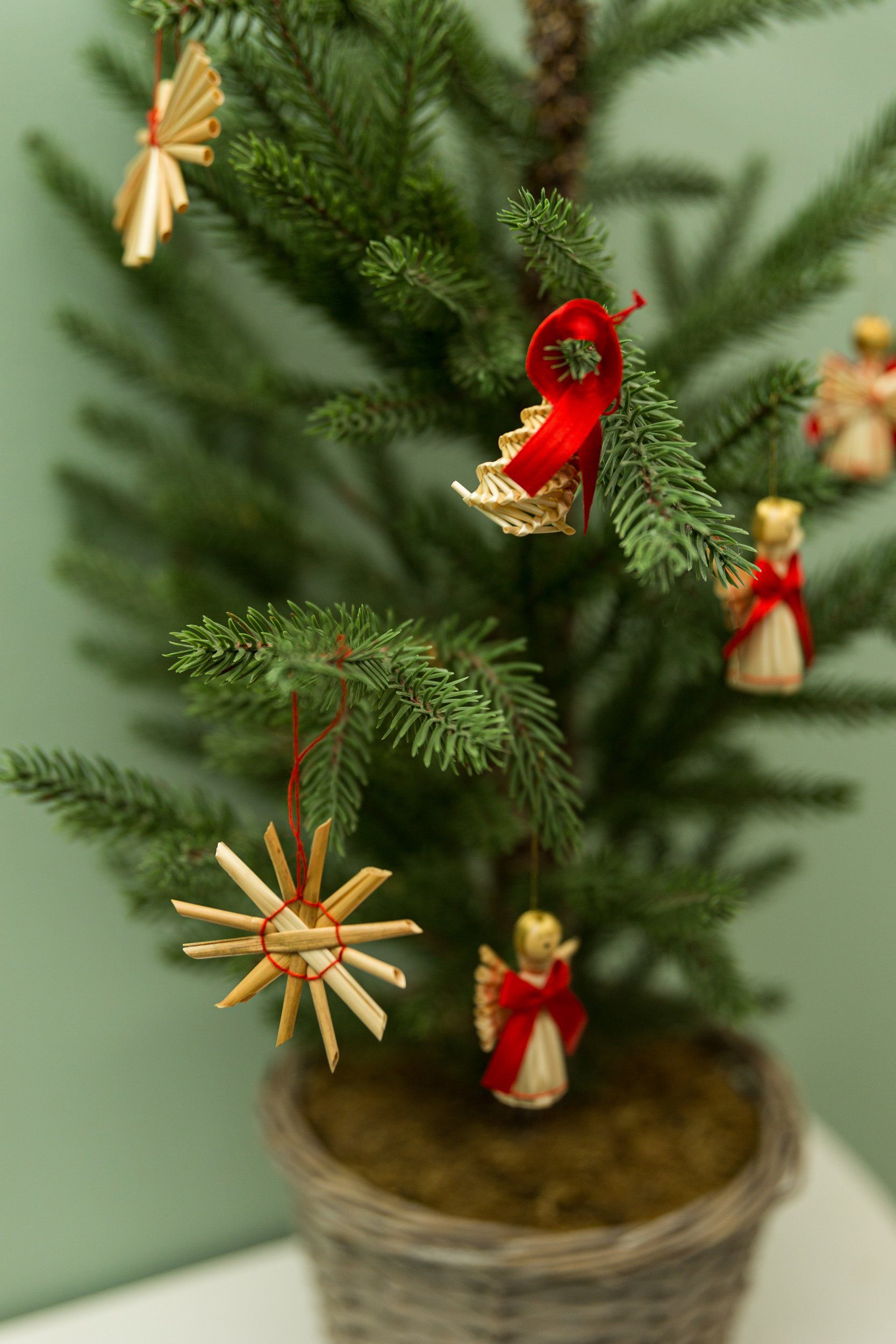 Wohnando Christbaumschmuck Weihnachtsbaum + ideal Weihnachtsanhänger für Stroh, Geschenke Sterne