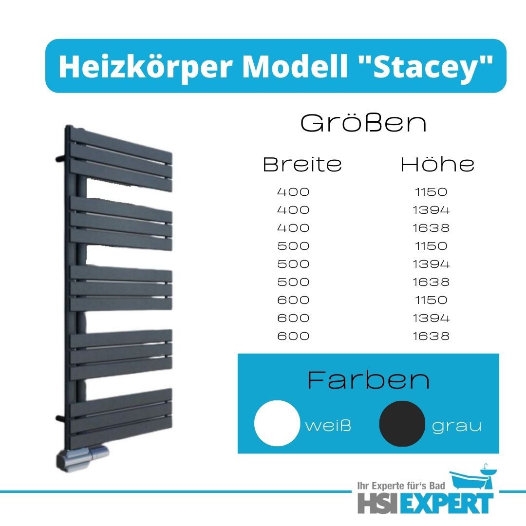 HGMBAD Heizkörper Heizkörper Wandheizung Anthrazit 600 x 1638 mm, Glatte Oberfläche