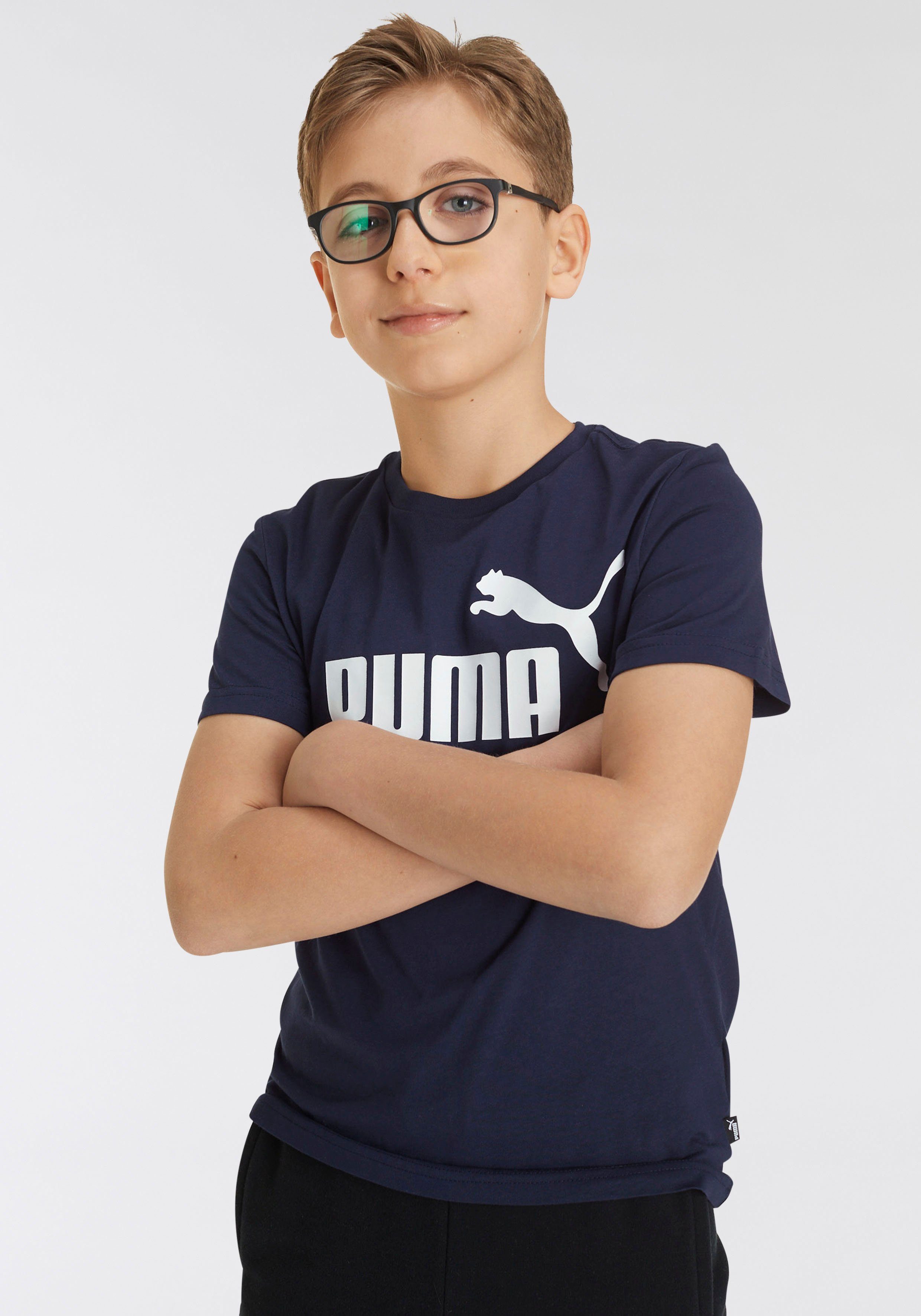 Peacoat PUMA TEE B ESS LOGO T-Shirt