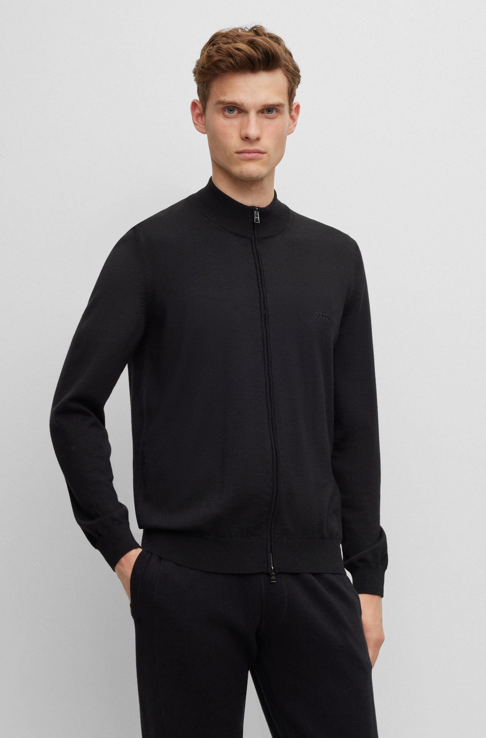 BOSS Strickjacke Balonso-L (1-tlg)