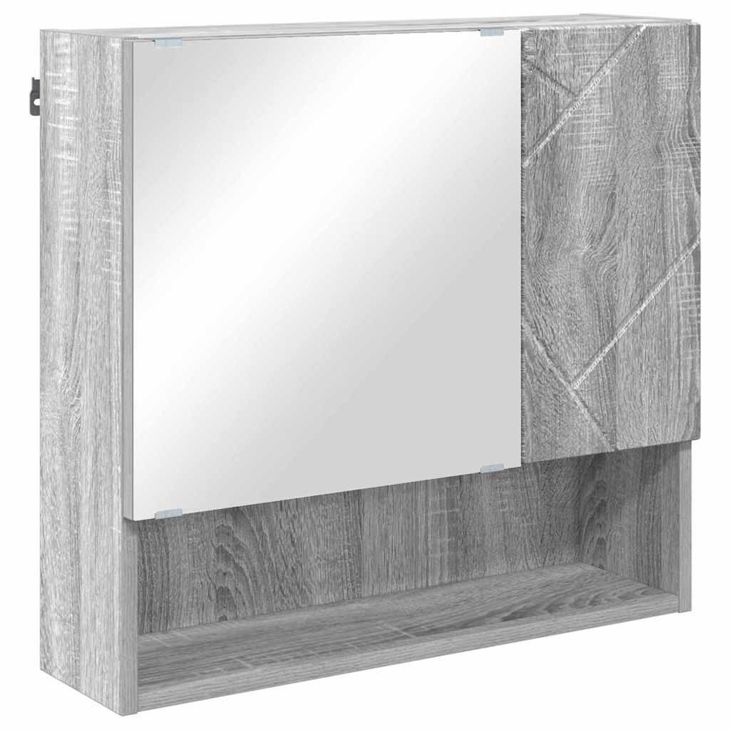 vidaXL Badezimmerspiegelschrank Spiegelschrank Grau Sonoma 59 günstig online kaufen