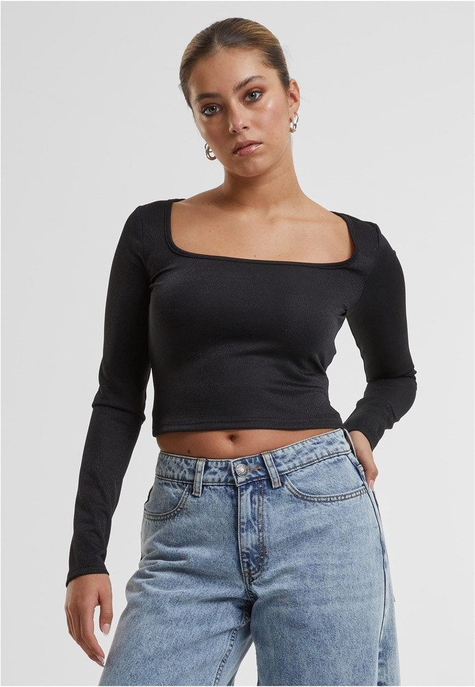 URBAN CLASSICS Longsleeve Ladies Glitter Square günstig online kaufen