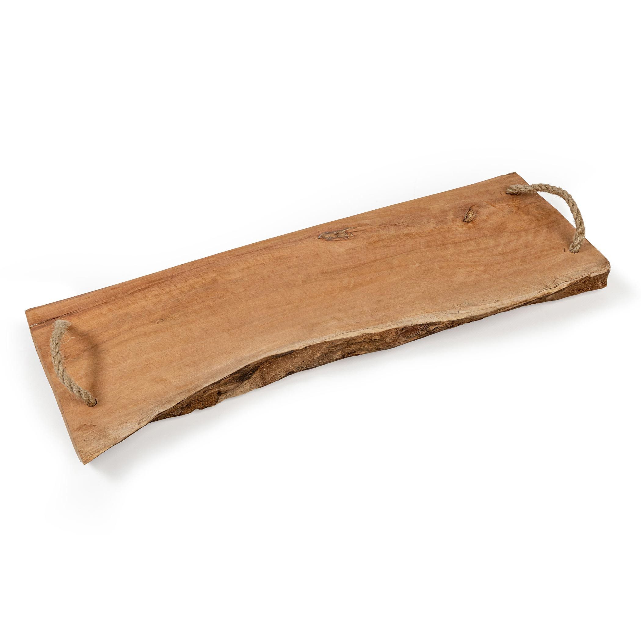 Spetebo Tablett Massivholz Servierplatte - 50 x 20 cm, Holz, Holz Servierbrett Serviertablett