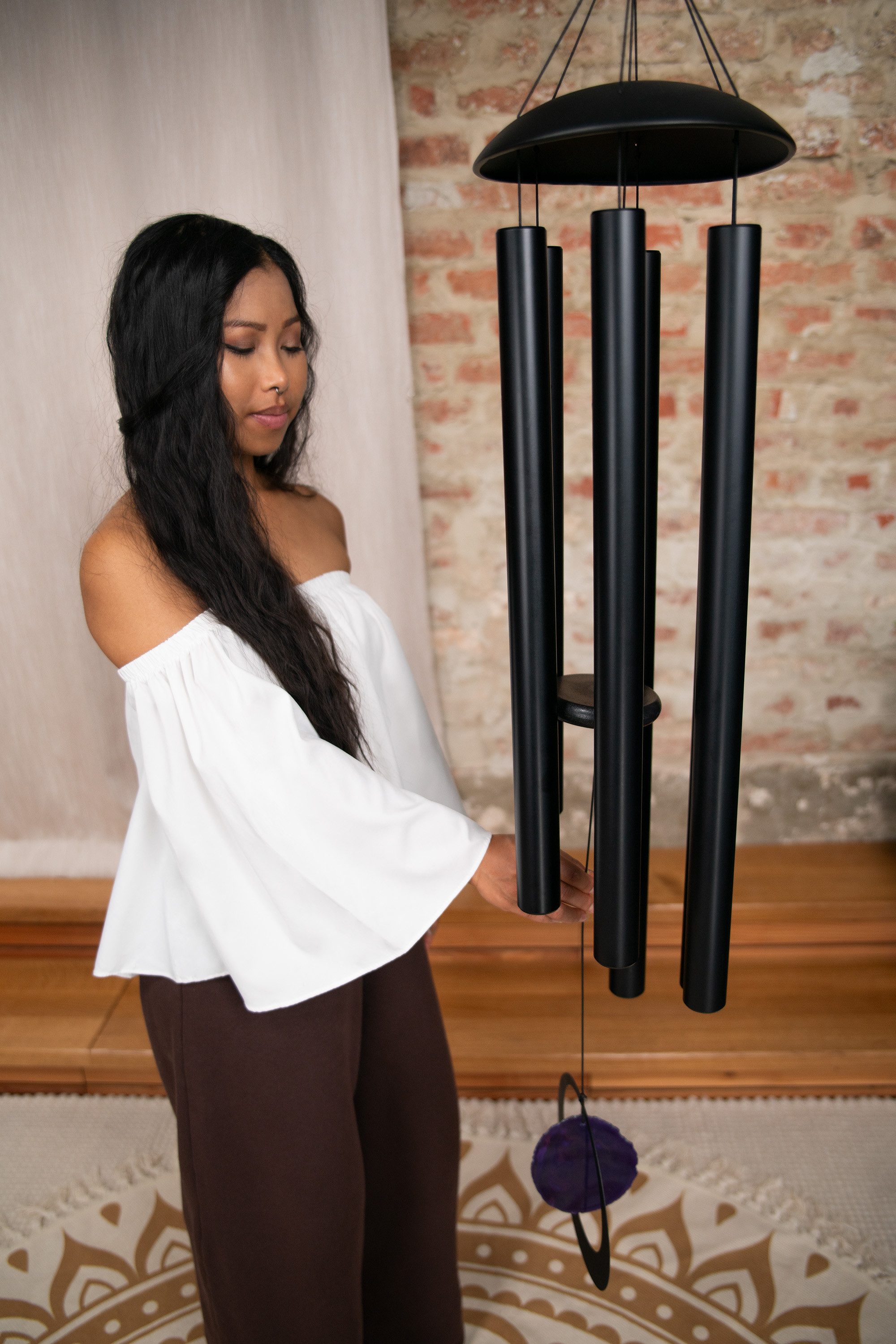 Meinl Sonic Energy Windspiel Agate Meditation Chime/Windspiel 50"/128cm, Riesen Windspiel