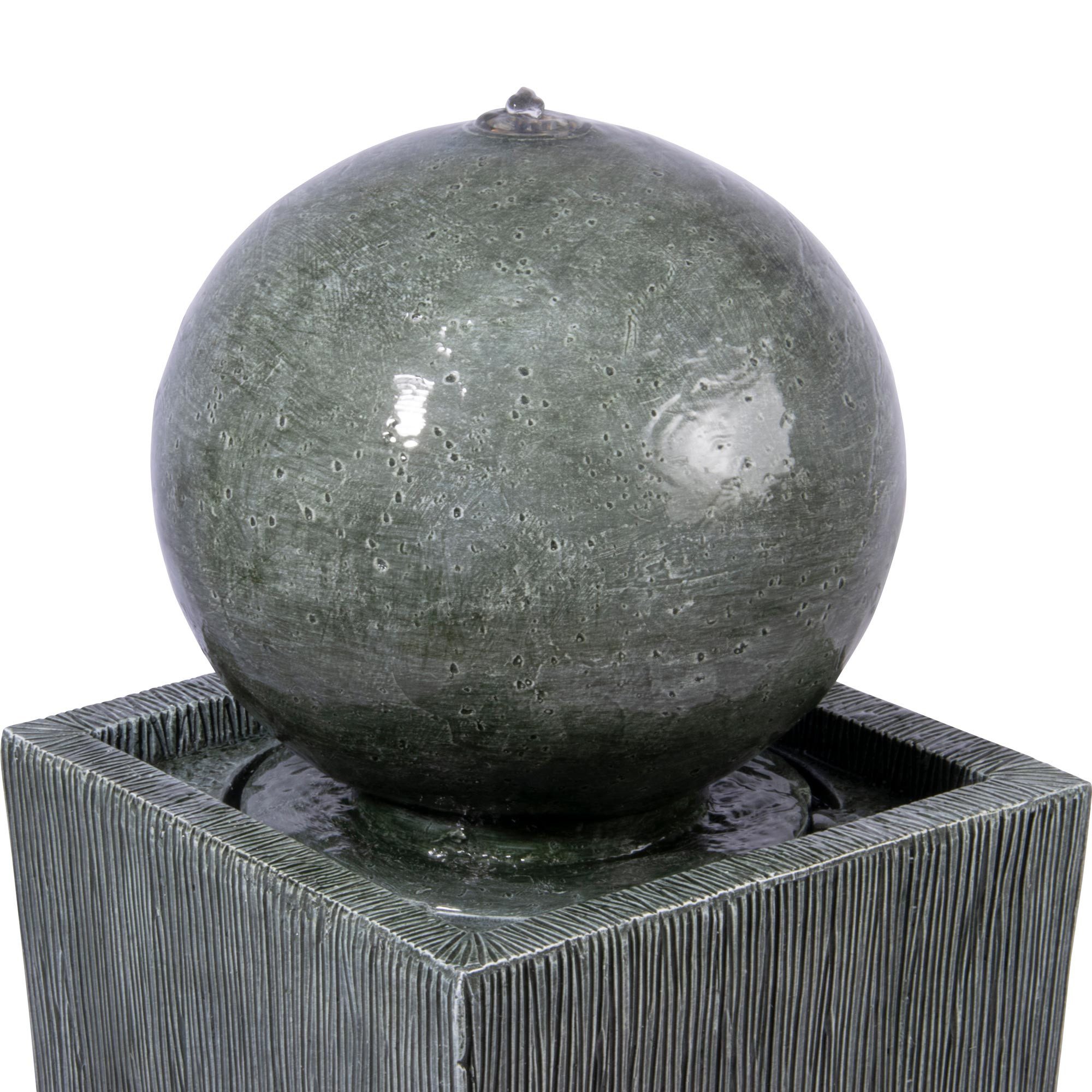 dobar Gartenbrunnen Gartenbrunnen „Apollon“ mit Solar-Panel Wasserspiel Brunnen