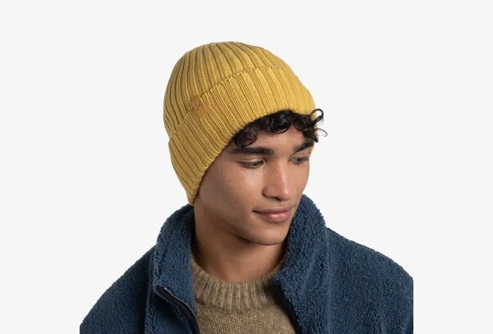 Buff Beanie Knitted Beanie NORVAL HONEY 120
