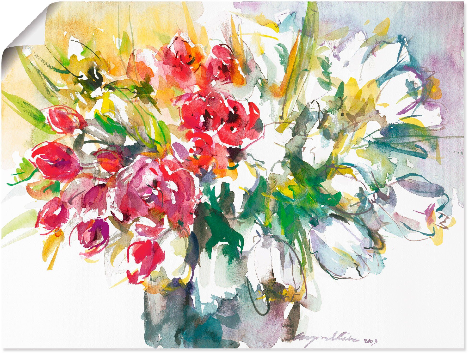 Artland Wandbild Blumenstrauß IV, Blumen (1 St), als Leinwandbild, Poster in verschied. Größen