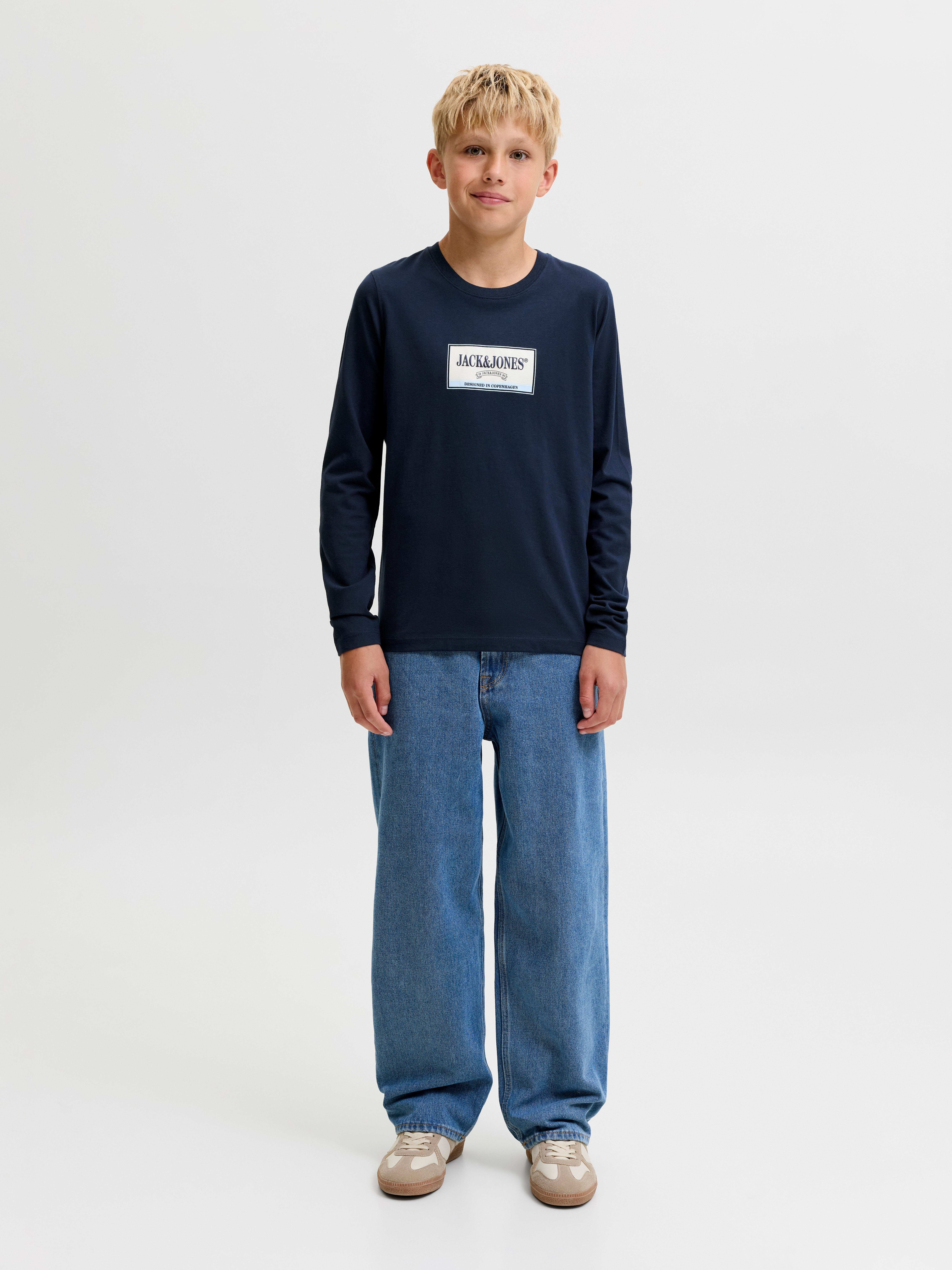 Jack & Jones Junior Langarmshirt JORFREDERIKSBERG GRAPHIC BOX TEE LS JNR Baumwolle, regular fit – Bild 5 von 5