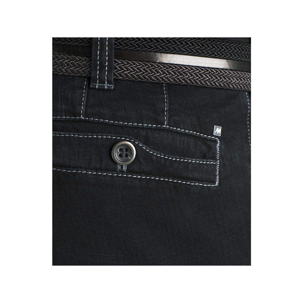 MEYER 5-Pocket-Jeans Schwarz blau (1-tlg) 19) (Blue-black