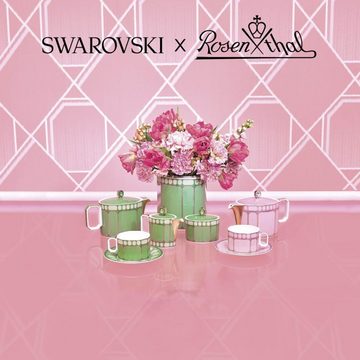 Rosenthal Tasse x Swarovski Becher mit Henkel Signum Rose