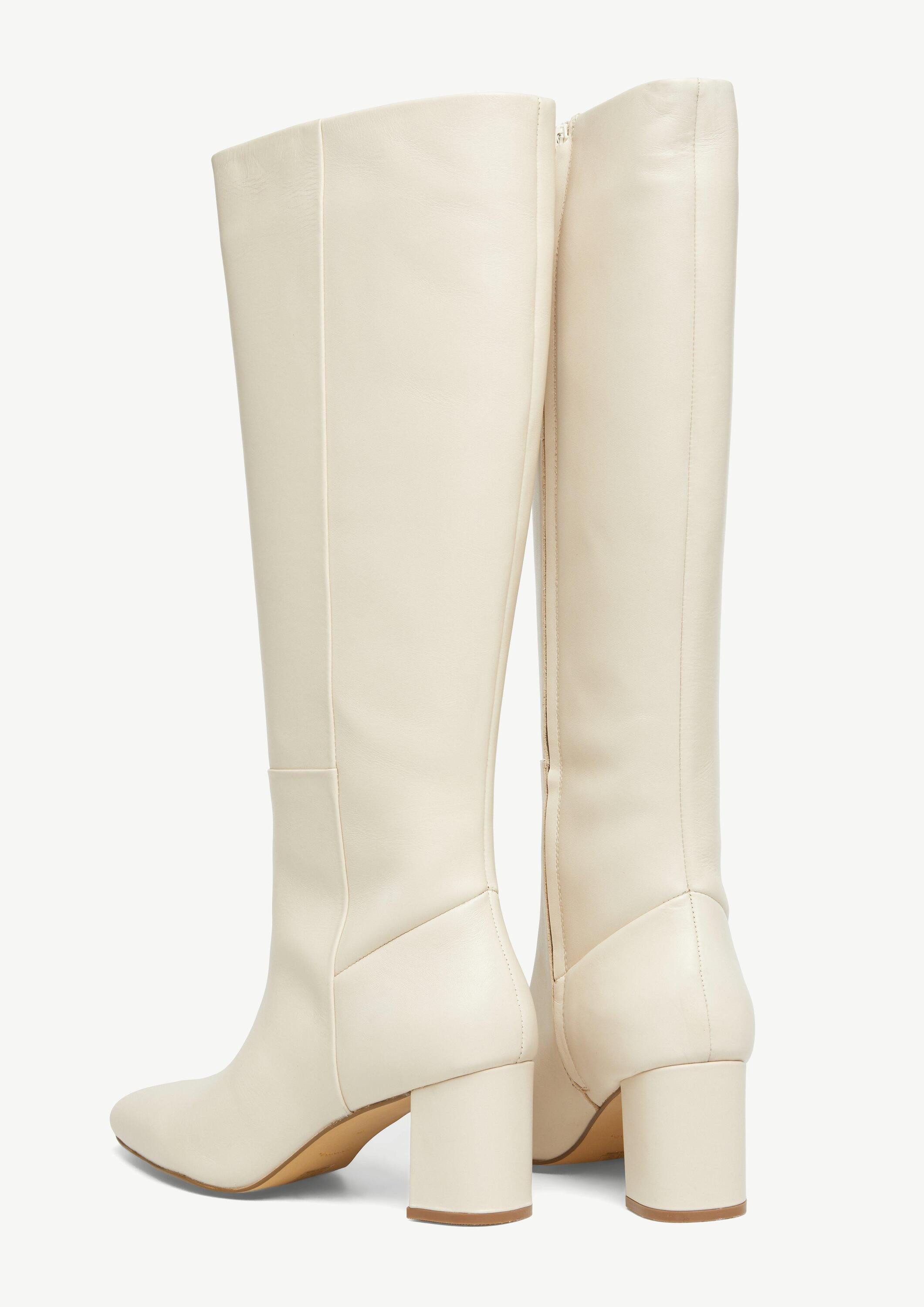 comma Stiefel Stiefel Lederstiefel mit Blockabsatz