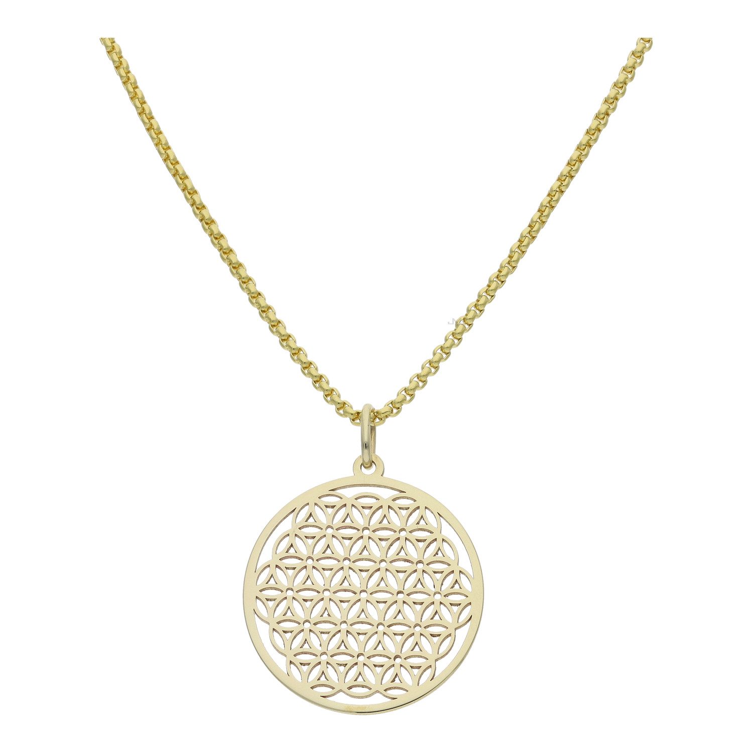 JuwelmaLux Kettenanhänger Anhänger 333 Gold Lebensblume JL16-02-0810 JuwelmaLux (1-tlg), Schmuckanhänger