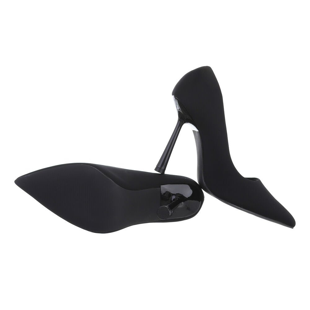 Ital-Design Damen Abendschuhe Elegant High-Heel-Pumps Pfennig-/Stilettoabsatz High Heel Pumps in Schwarz