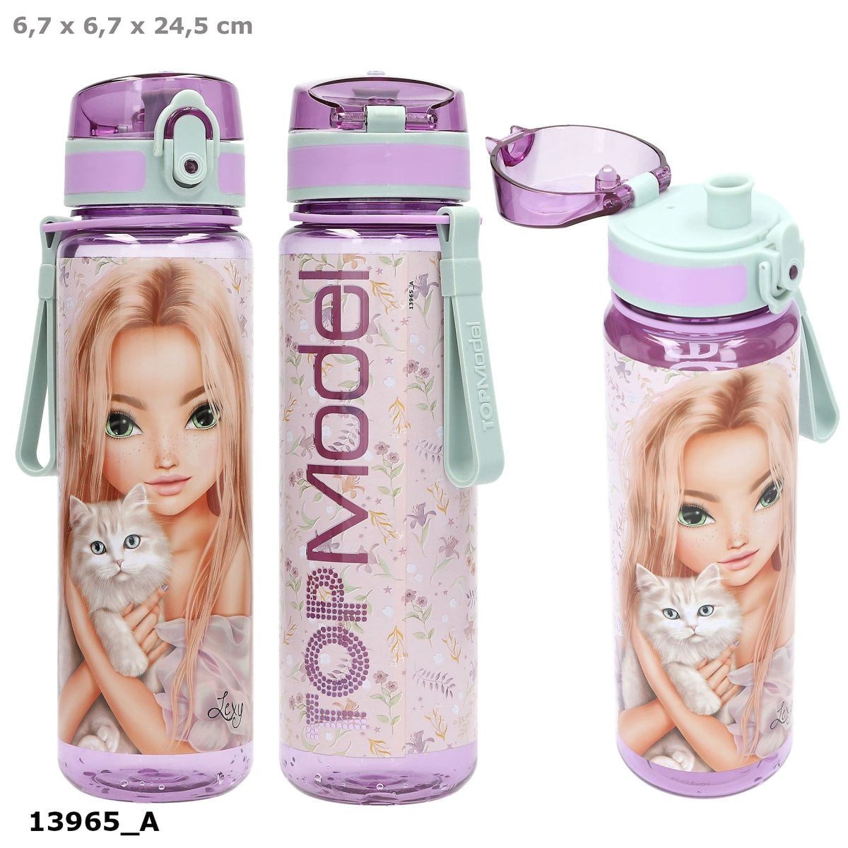 Depesche Spiel TOPModel Trinkflasche BLOOMING KITTY 650 ml Flip-Top