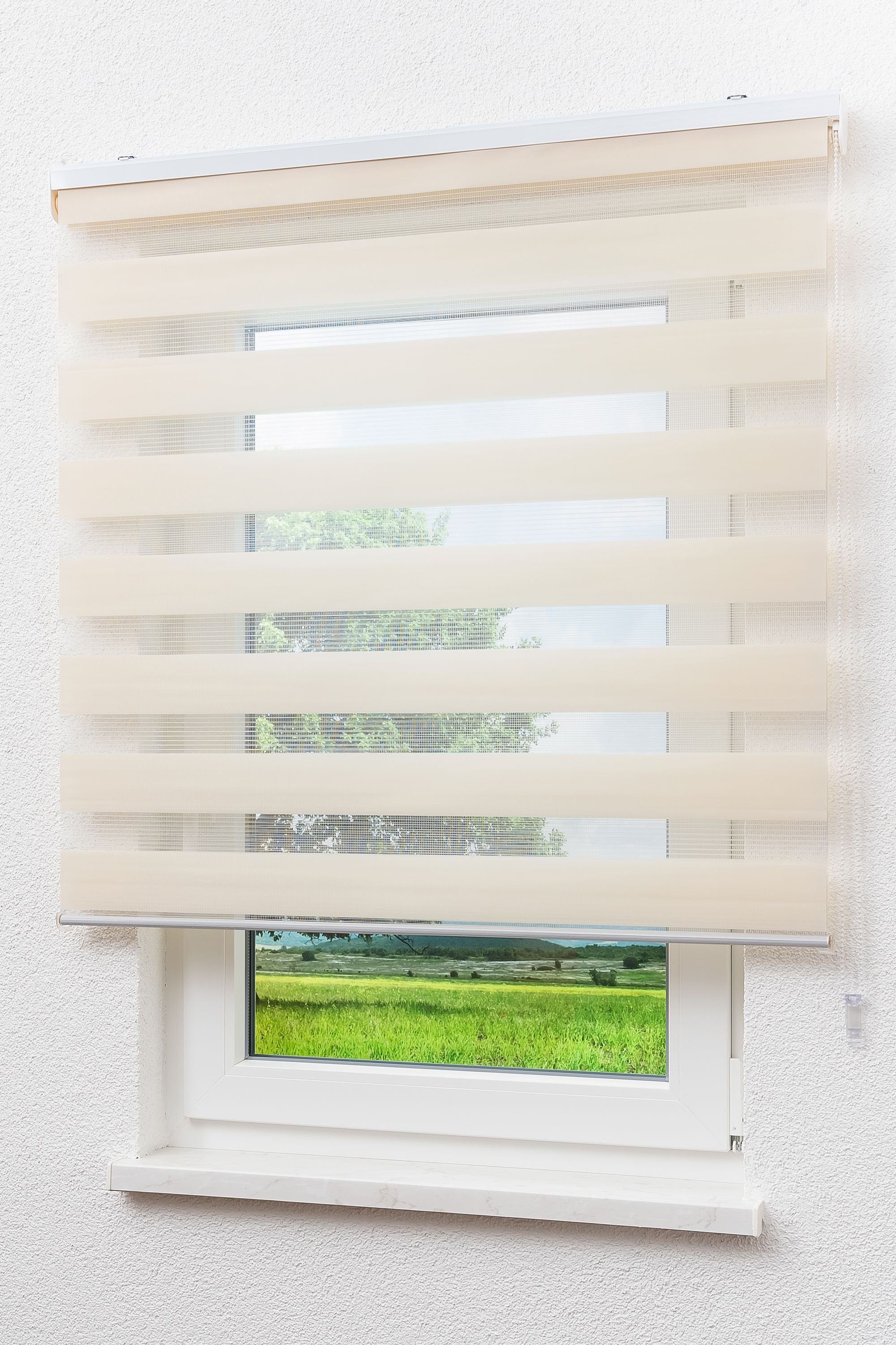 Rollo Solid Miniblende Hellbeige, LYSEL®, blickdicht, HxB 180x60cm