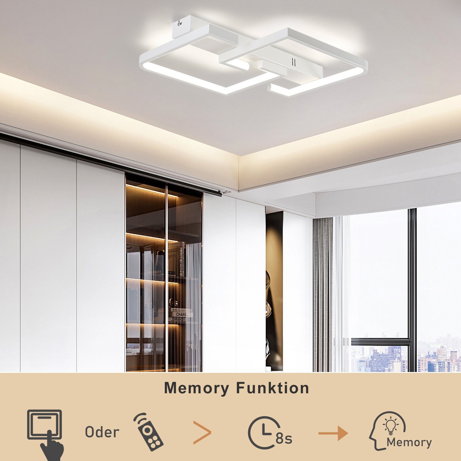 ZMH LED Deckenleuchte Deckenlampe Modern für günstig online kaufen