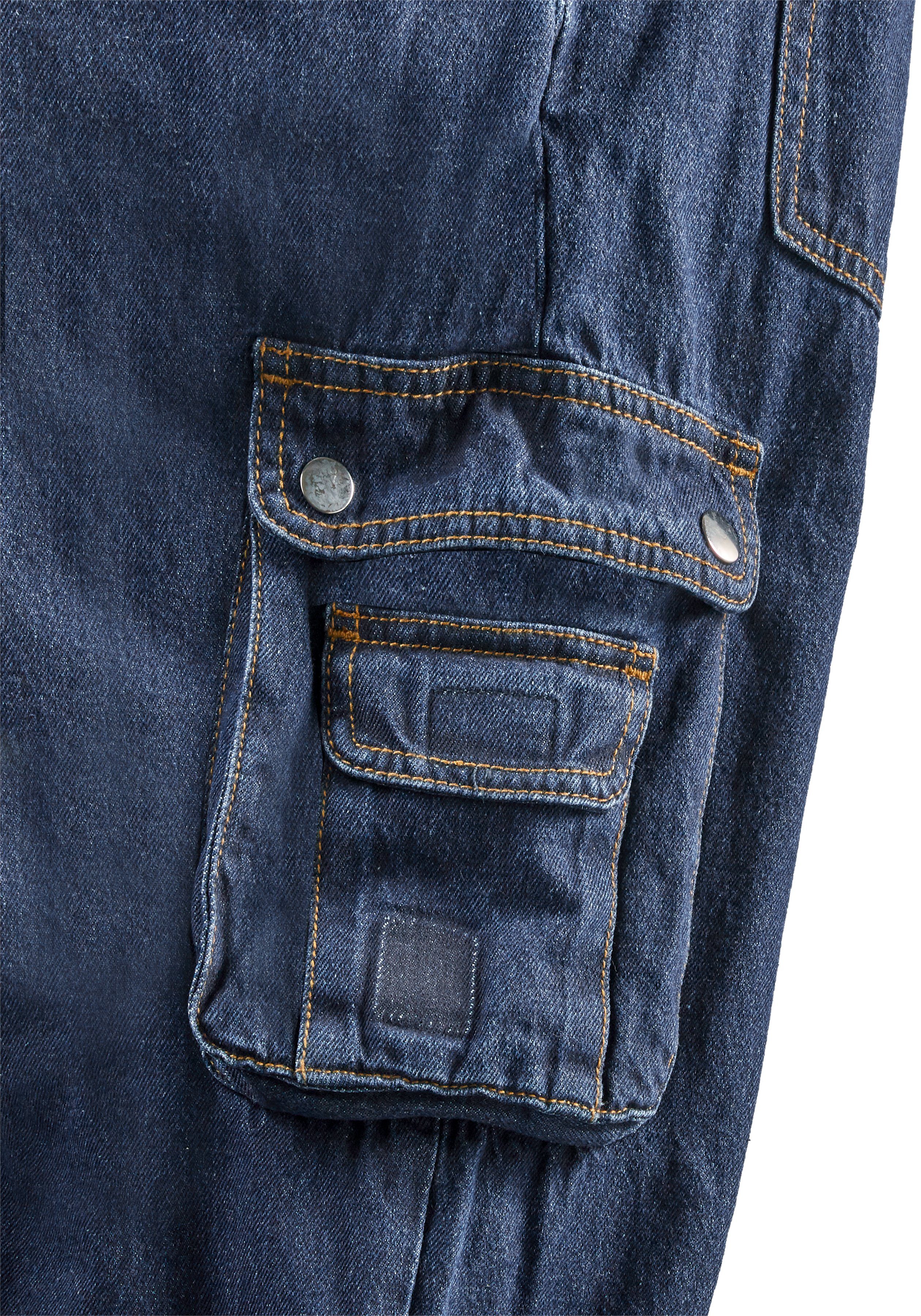 Northern Latzhosen Latzhose Bund, 11 fit Taschen, comfort (2-tlg., dehnbarem strapazierfähig mit 100% aus Country Jeans praktischen Baumwolle, Worker 2er-Pack, langlebig) und