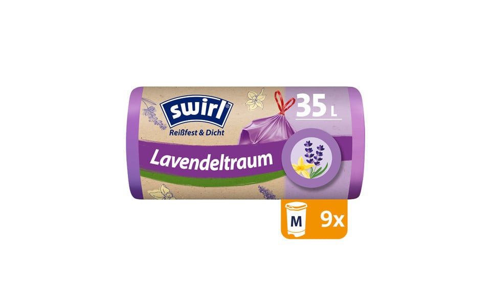 Swirl Müllbeutel Swirl® Duft-Müllbeutel Vanille-Lavendel 35 L