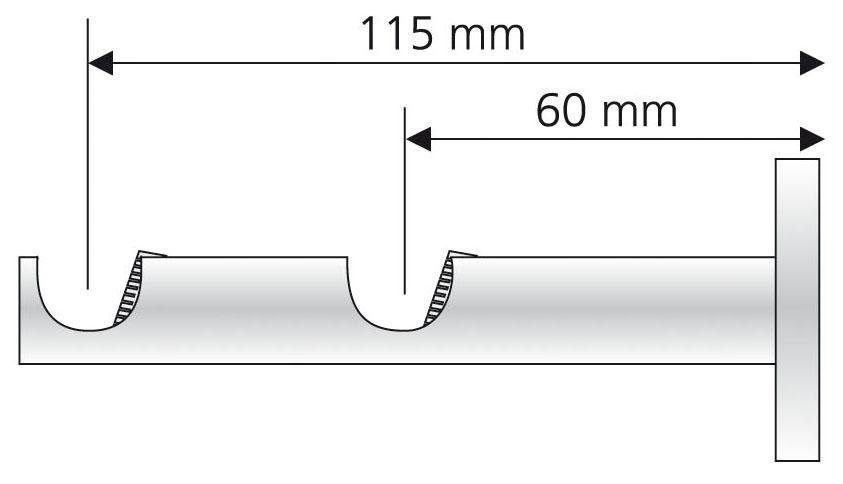 Liedeco Doppelträger, Gardinenstangen, (1-St), für Gardinenstangen Ø 16 mm günstig online kaufen