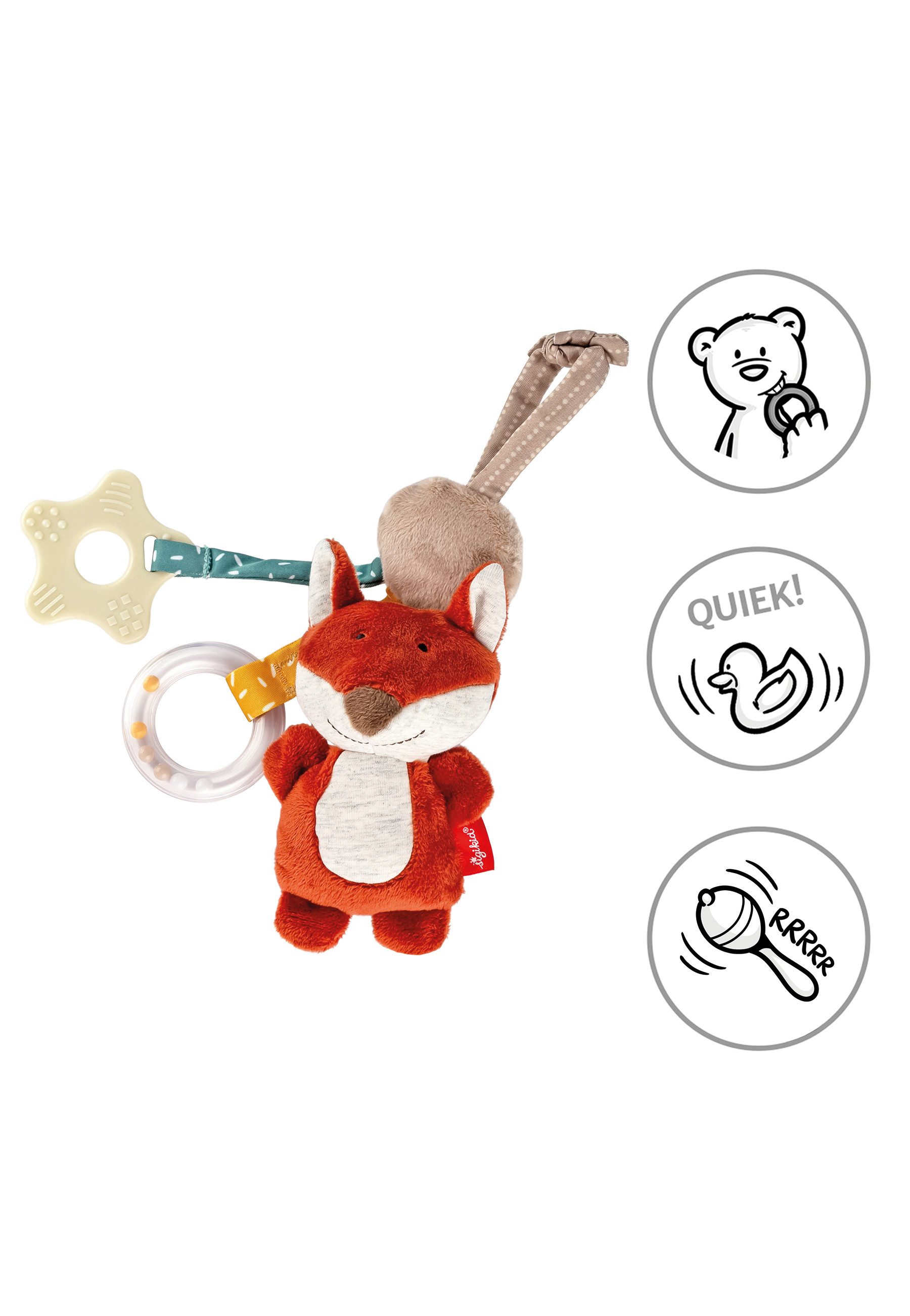Sigikid Kinderwagenanhänger Anhänger Rassel Fuchs, 7 senses für Babys Unisex (1-tlg)