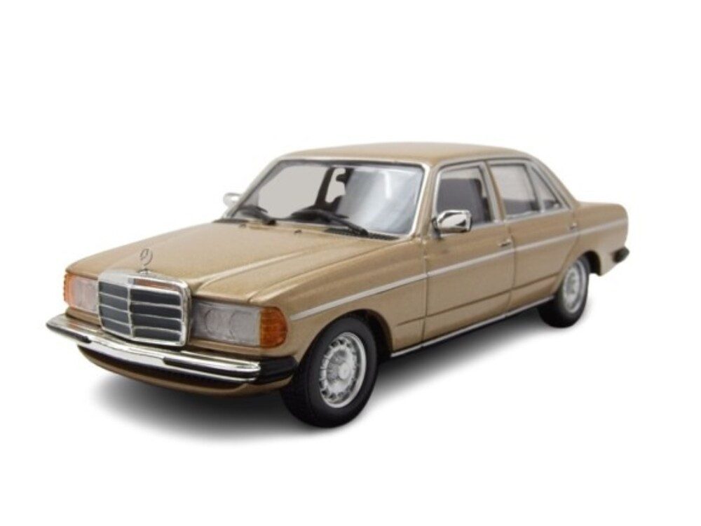 Maxichamps Modellauto Mercedes 230E W123 1982 gold metallic, Maßstab 1:43