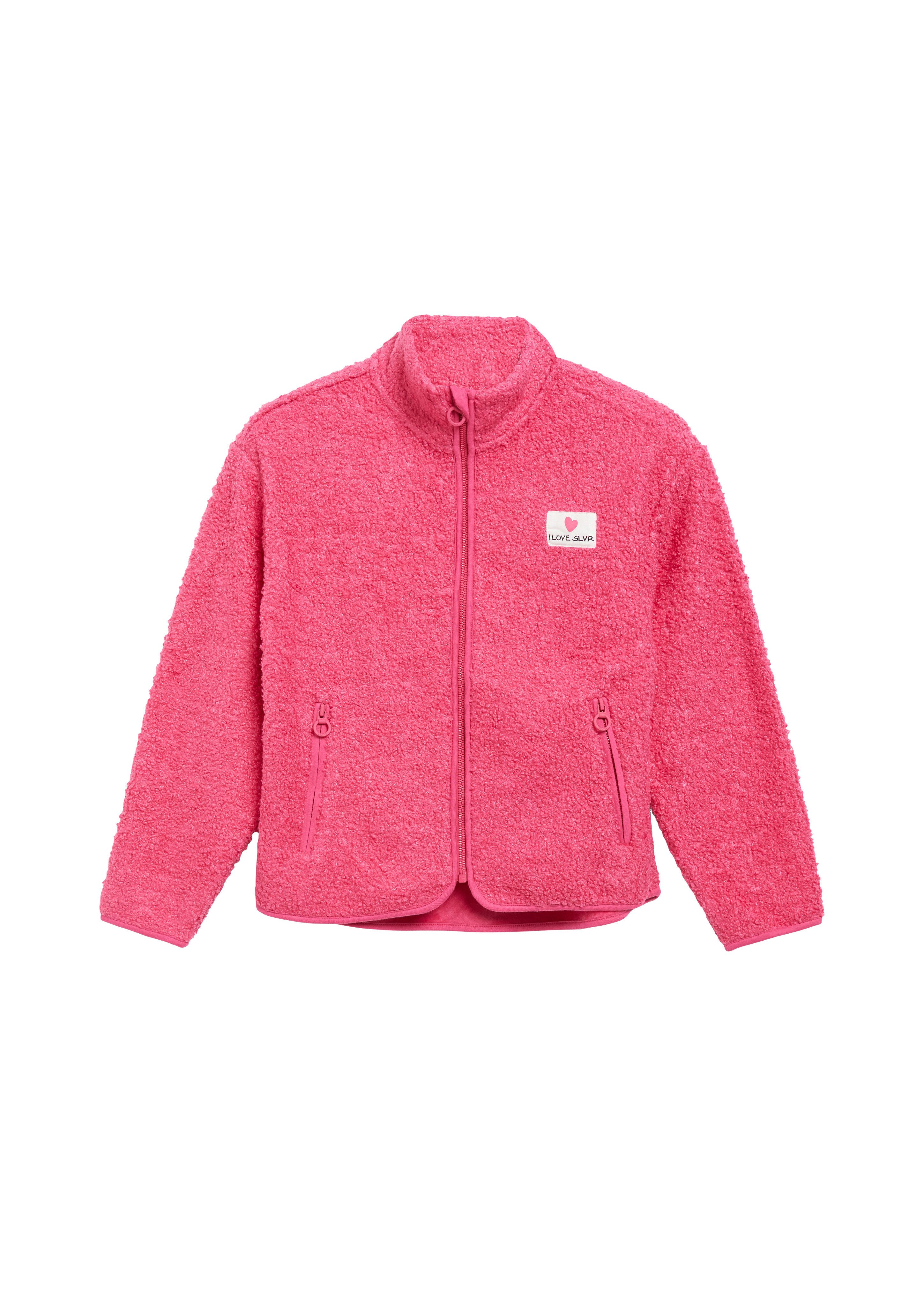 s.Oliver Junior Plüschjacke aus weichem Plüsch mit wärmendem Fleece-Futter