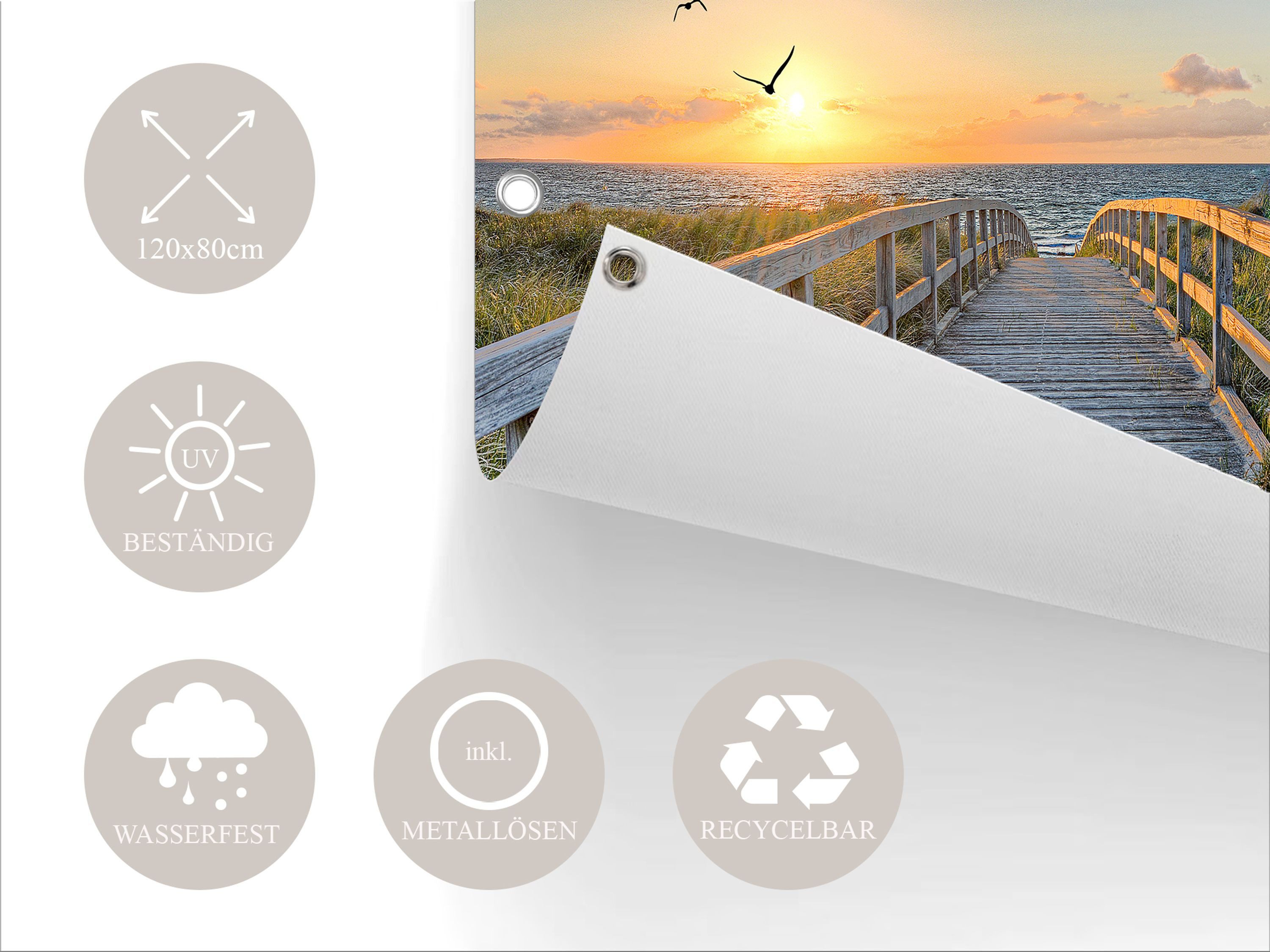 artissimo Poster Garten-Poster XXL 120x80cm Gartendeko Balkon-Deko Outdoor- günstig online kaufen