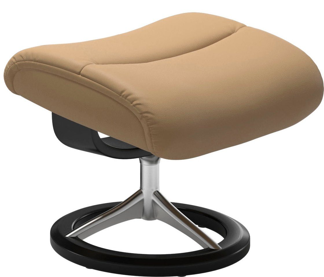 Stressless® Relaxsessel View (Set, Relaxsessel Hocker), Signature mit mit Größe S,Gestell Base, Schwarz