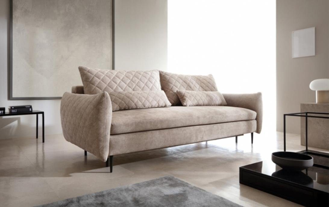 JVmoebel 2-Sitzer Zweisitzer Sofa 2 Sitzer Beige Design Couch Polstersofa Möbel, 1 Teile, Made in Europe