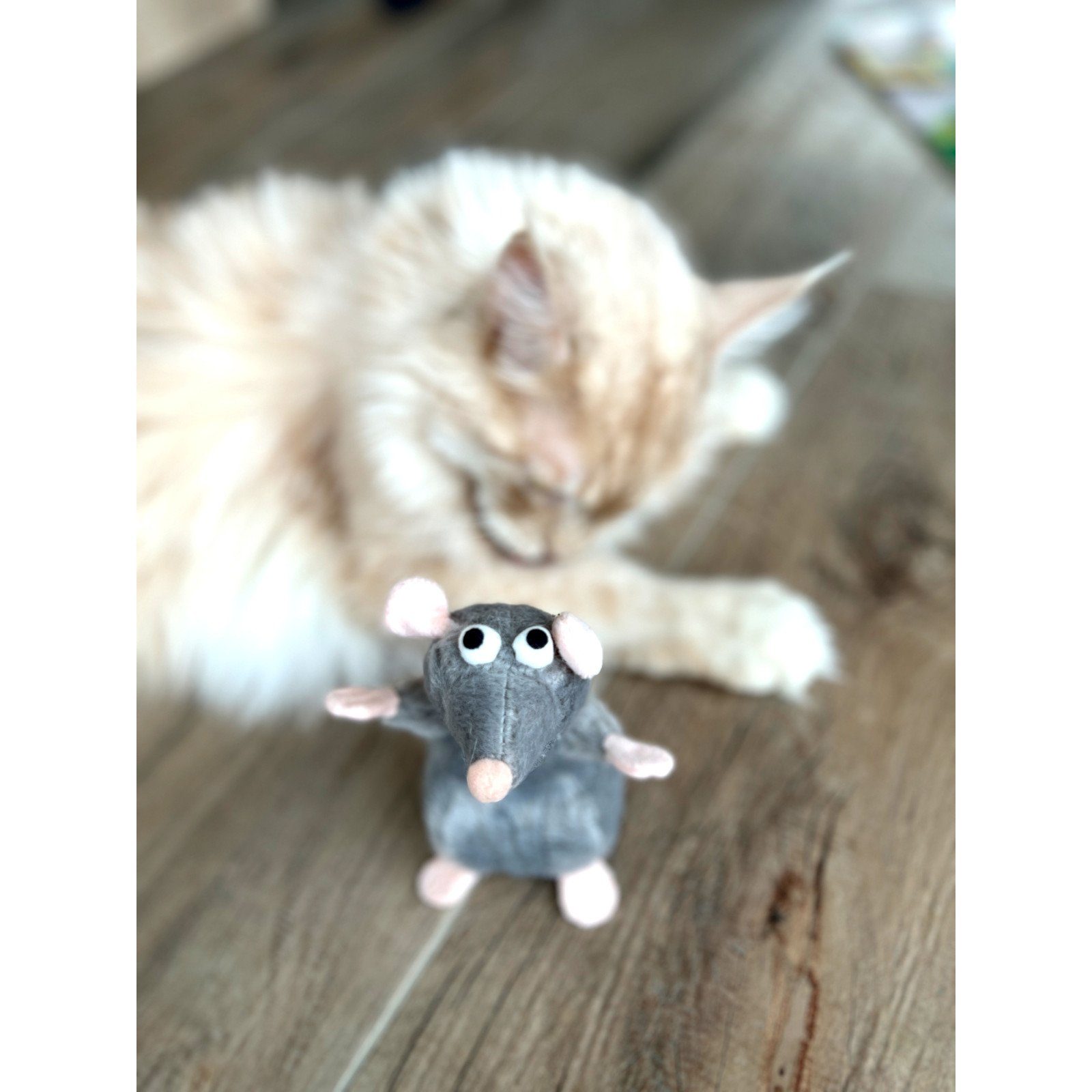 Aumüller Tierkuscheltier Katzenspielzeug Ratte Cedric, 3er Set, Katzenspiel günstig online kaufen