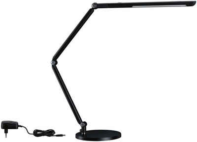 Paulmann LED Schreibtischlampe FlexBar, LED fest integriert, Tageslichtweiß, 3step, sw tunW dim, 10,6W, Kabell 1,50 m, dimmbar