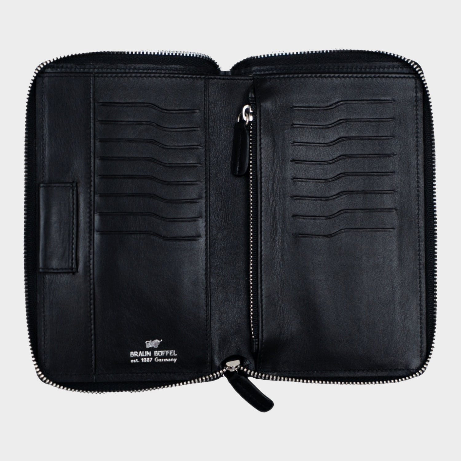 Braun Büffel Brieftasche GOLF RFID Brieftasche 16 Kartenfächer schwarz