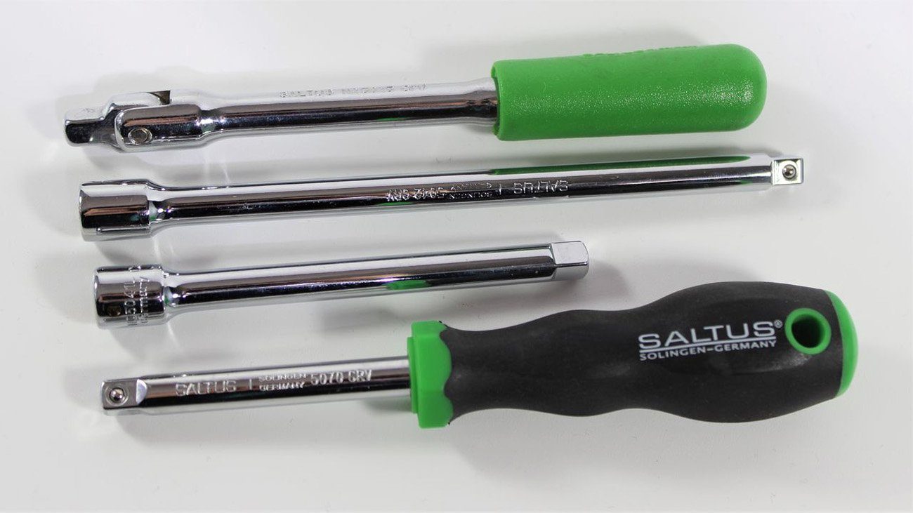 Saltus Bit- und Steckschlüsselset SALTUS Set Antriebs- & Verbindungsteile 1/4 4-teilig Gelenkgrif…