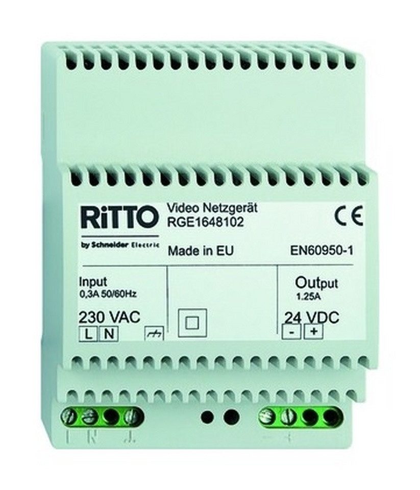 RITTO Gegensprechanlage, Steuergerät Video 24V AC systemunabhängig REG IP20 1Tln