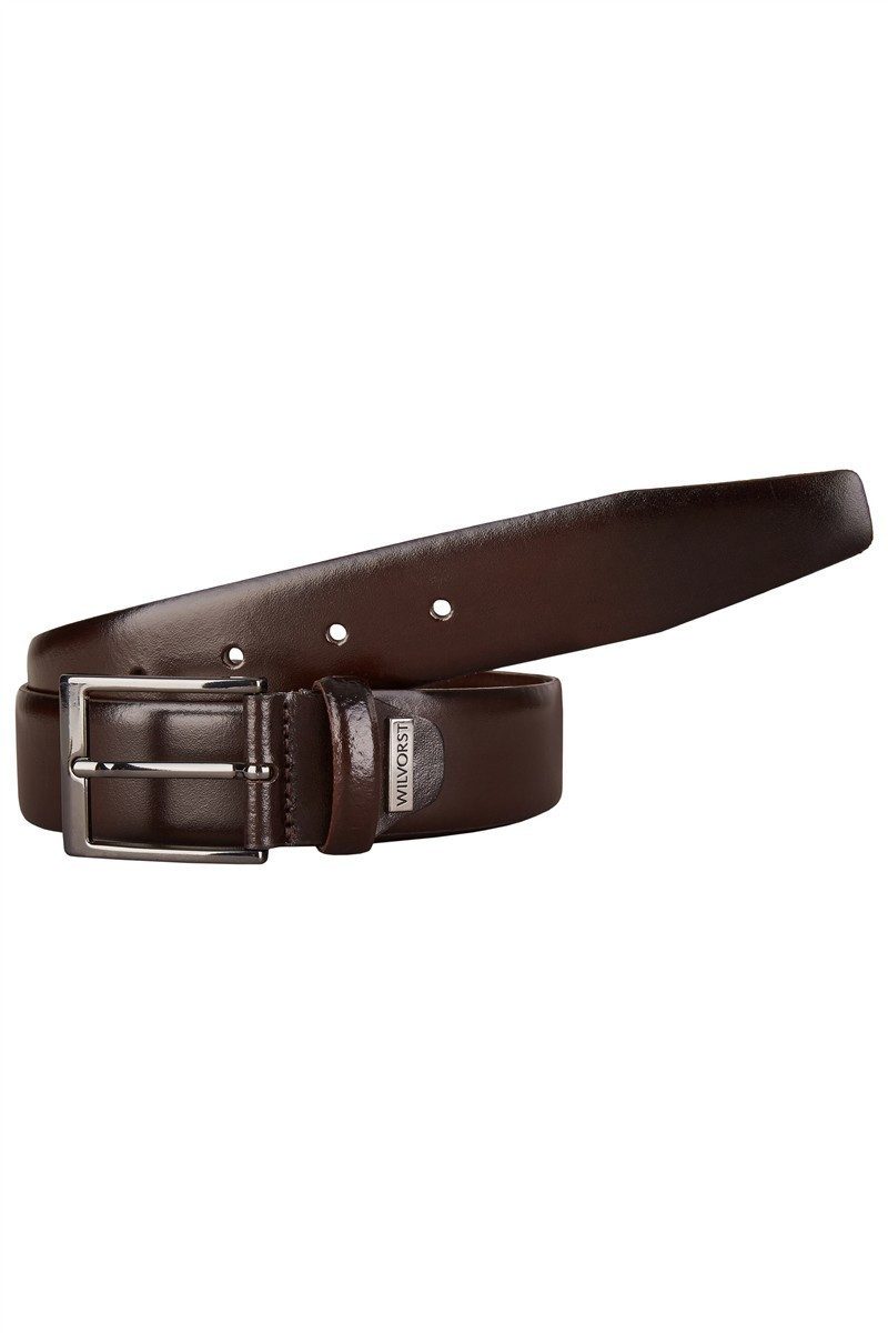 Wilvorst Ledergürtel Wilvorst GÜRTEL Herren Anzug-Gürtel Glattleder Dunkelb günstig online kaufen