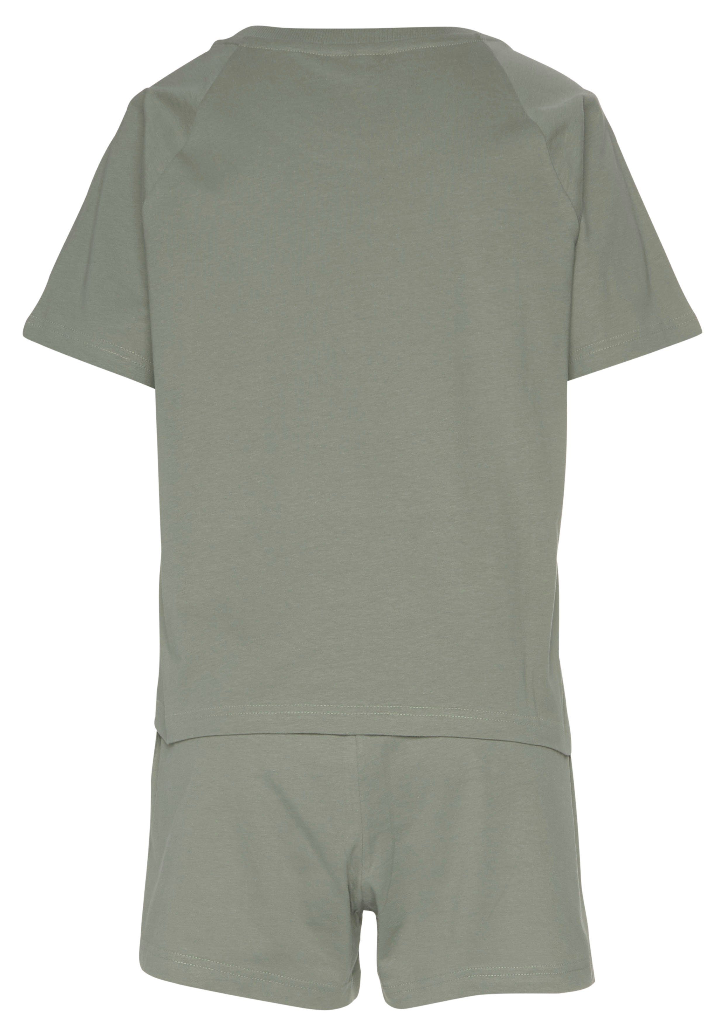 Slogan-Frontdruck tlg., Shorty (2 1 khaki KangaROOS mit Stück)