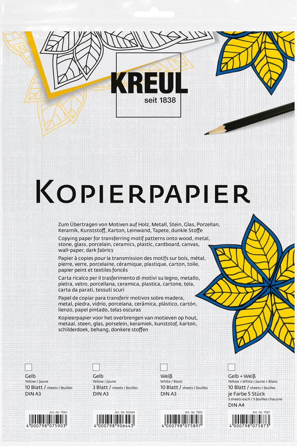 Bastelfarbe Durchschreibepapier Hobbyline Kopierpapier