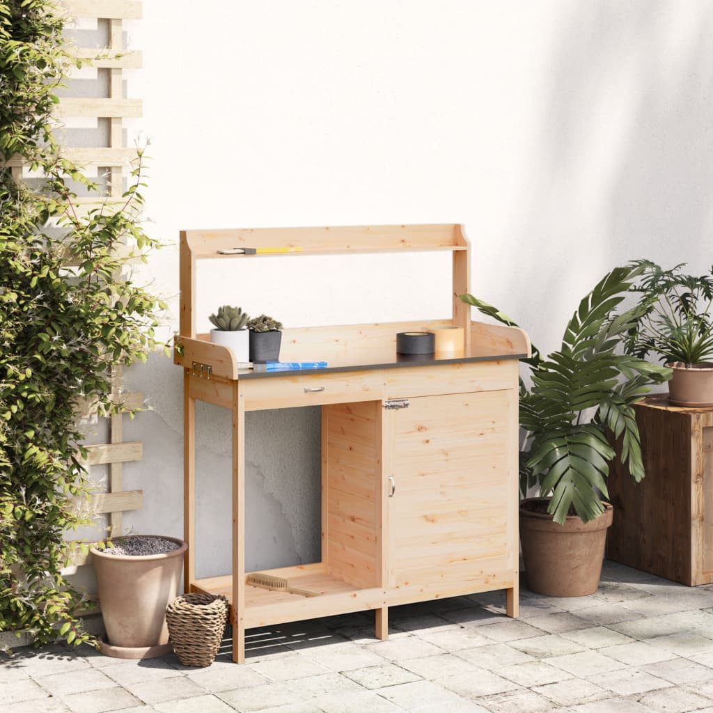 vidaXL Blumenständer Pflanztisch mit Schrank 110,5x45x124,5 günstig online kaufen