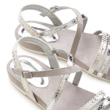 LASCANA Sandale Sandalette, Sommerschuh mit Metallic-Optik VEGAN