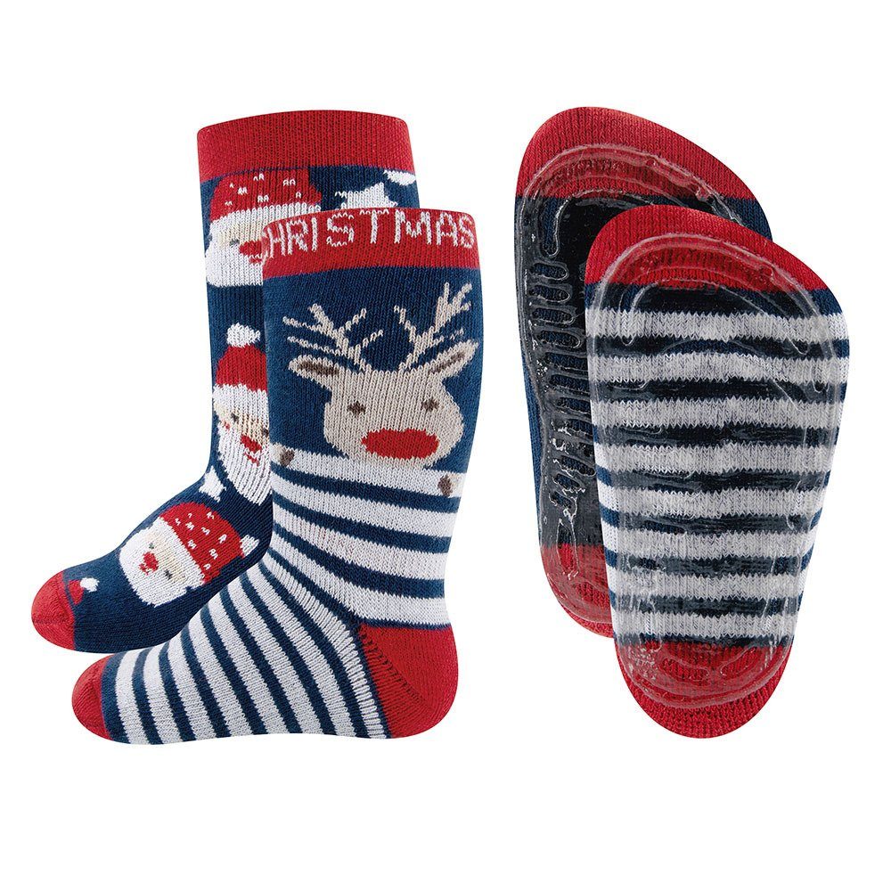 Ewers ABS-Socken Stoppersocken 2er Pack Weihnachten (2-Paar)